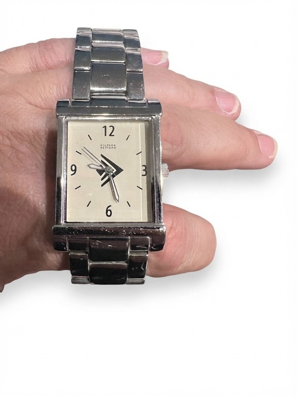 Silpada Silver-Tone Rectangular Bracelet Watch